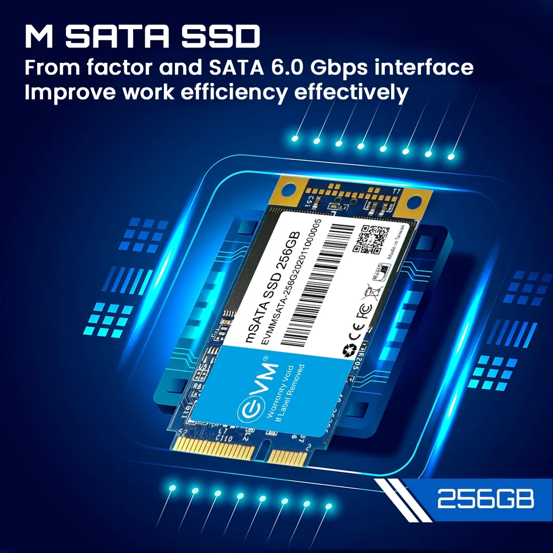 EVM Internal SSD 256GB mSata view 8